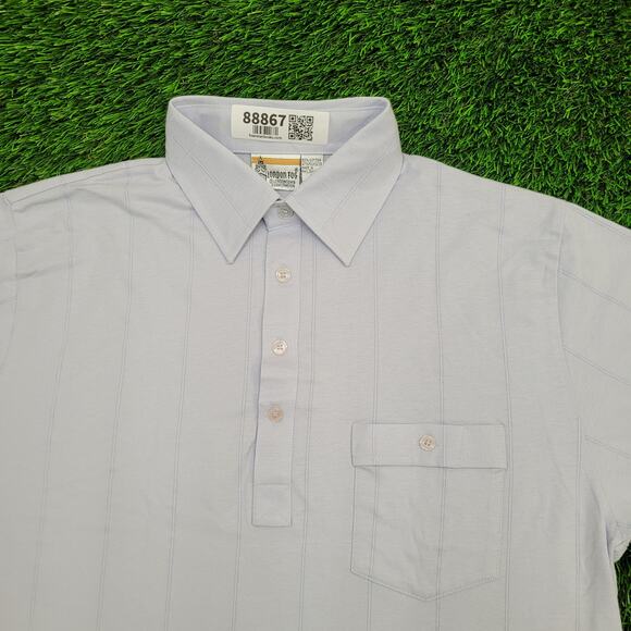Vintage 80s London Fog Polo Shirt Mens M Preppy Golf Knit Shirt - Picture 2 of 10